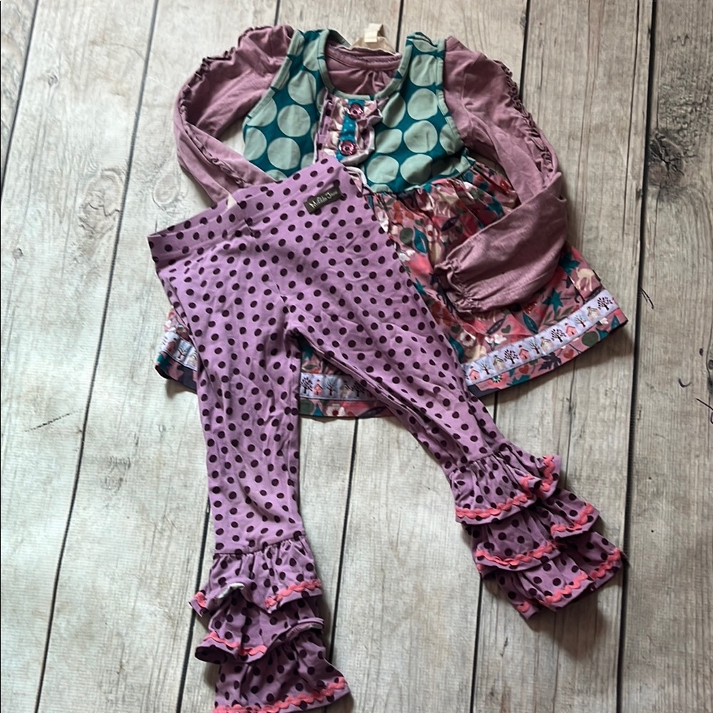 Matilda Jane unicorn Polka Dot Ruffle Outfit for Kids 4